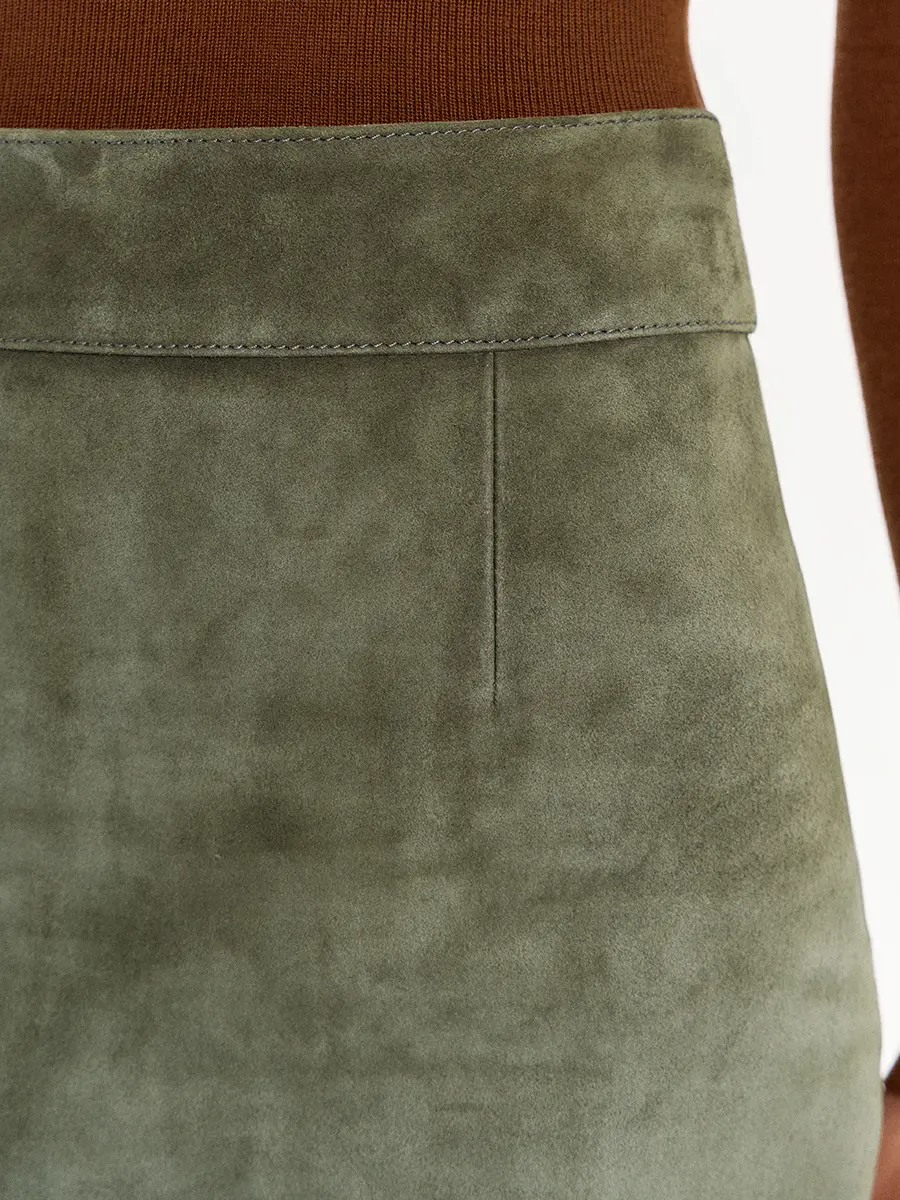 Юбка замшевая