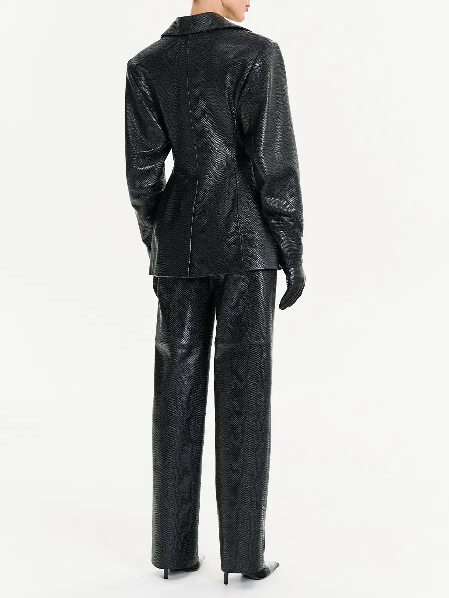 Пиджак кожаный