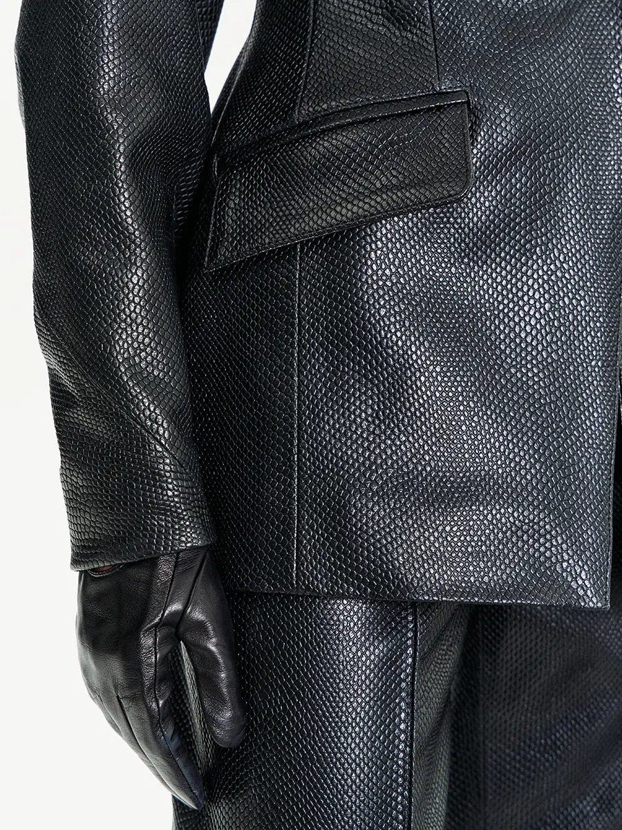 Пиджак кожаный