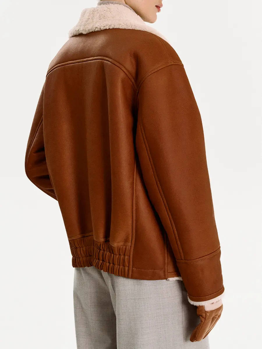 Дубленка двубортная