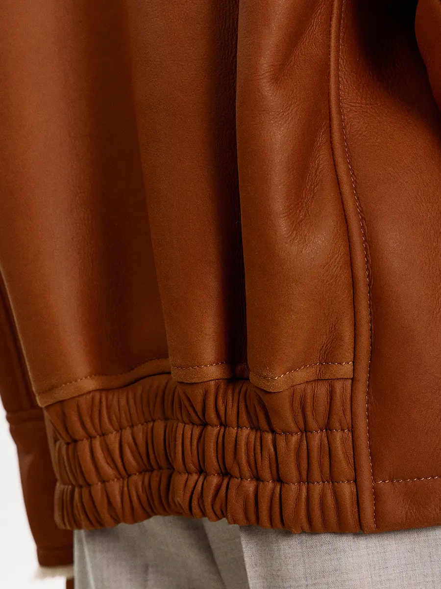 Дубленка двубортная