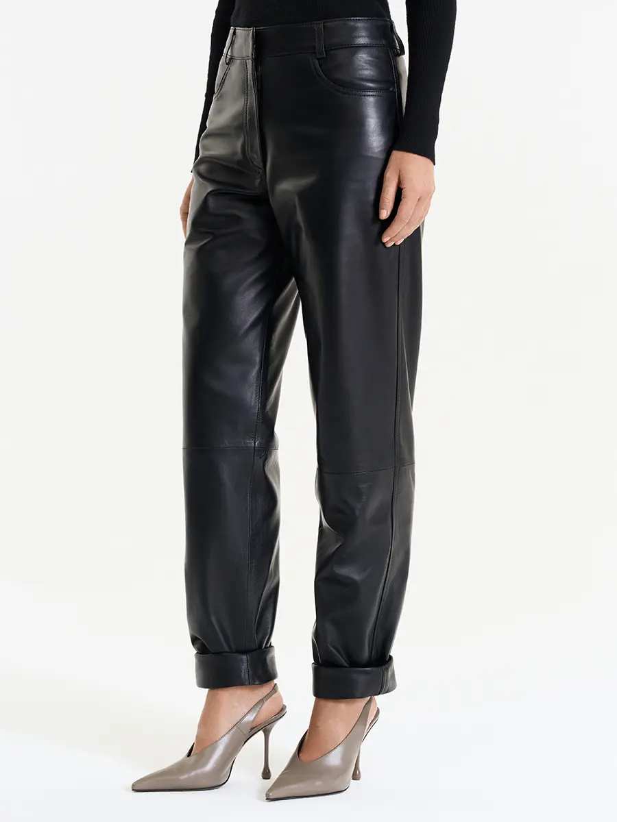 Брюки кожаные
