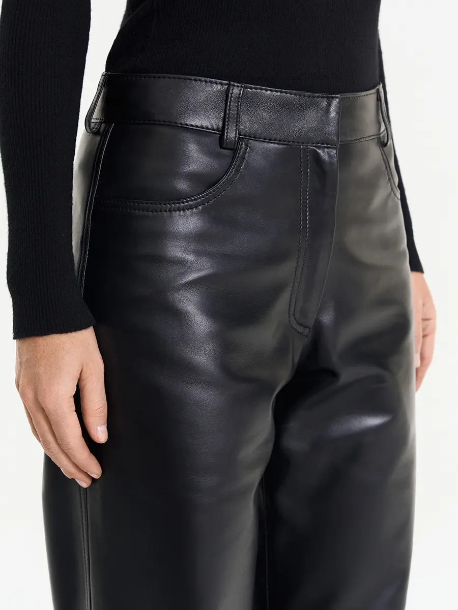 Брюки кожаные