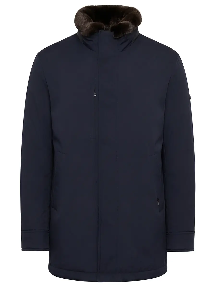 Пуховик однотонный