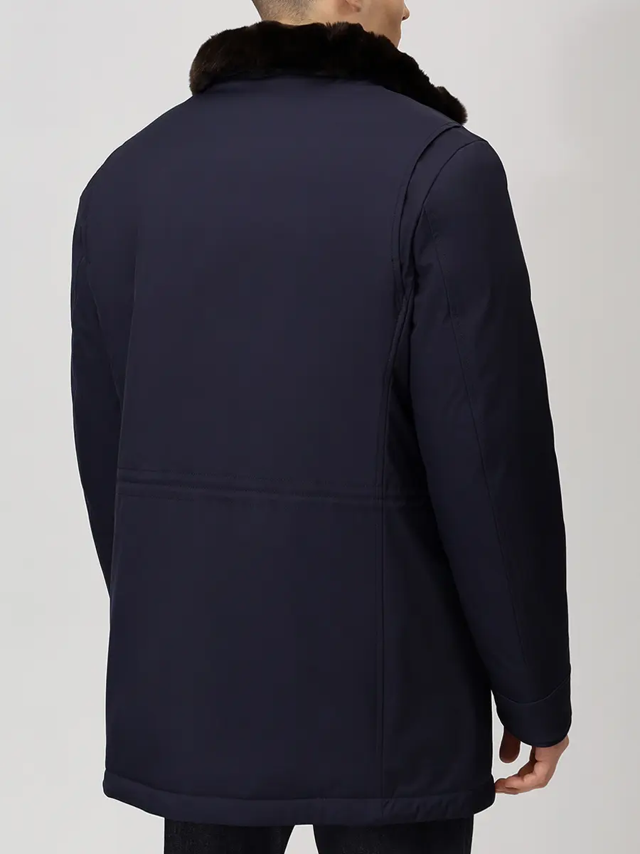 Пуховик однотонный