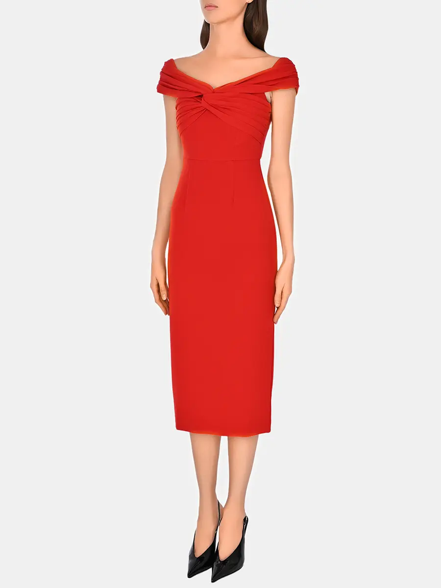 Платье однотонное