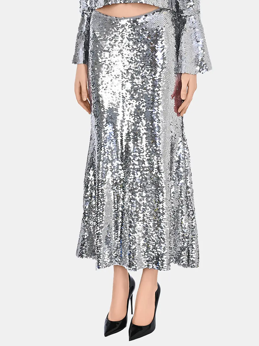 Юбка с пайетками