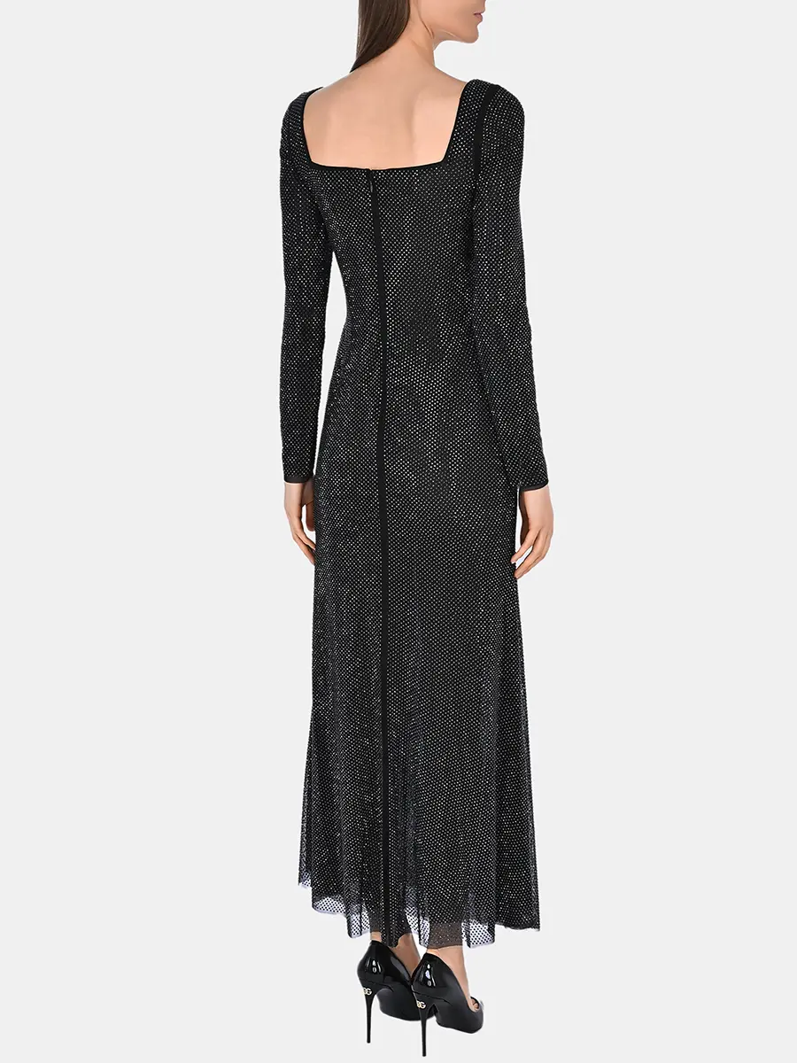 Платье со стразами