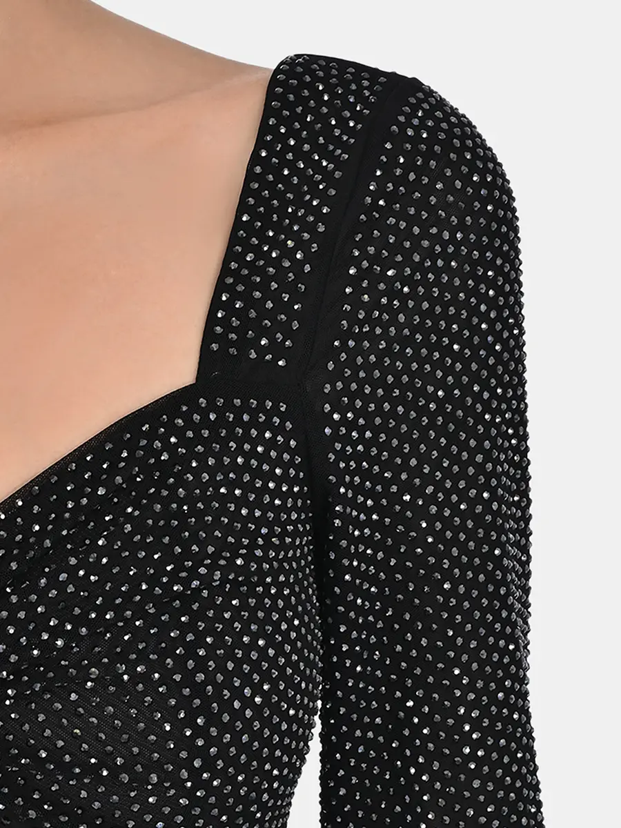 Платье со стразами