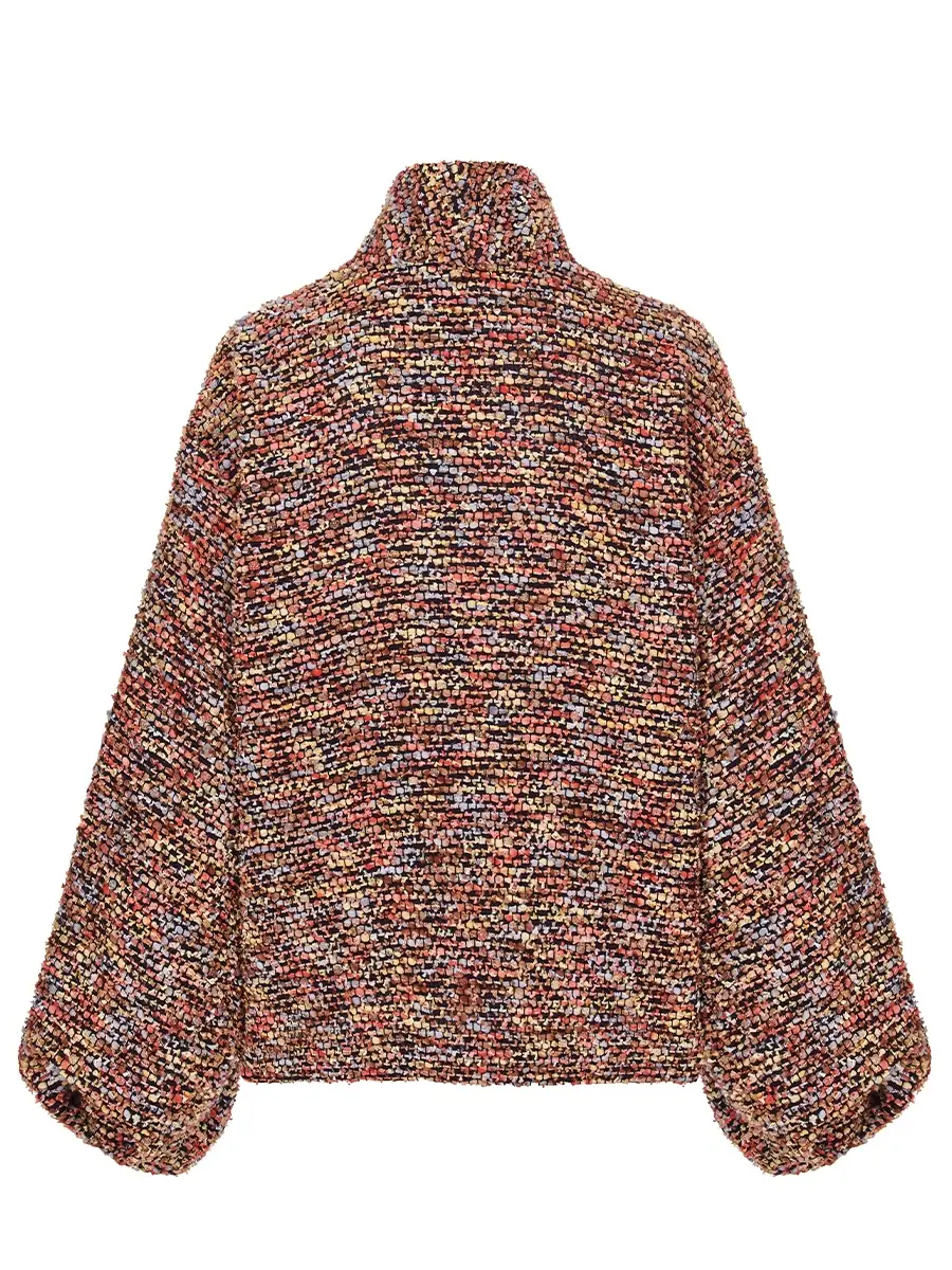 Кардиган с перьями