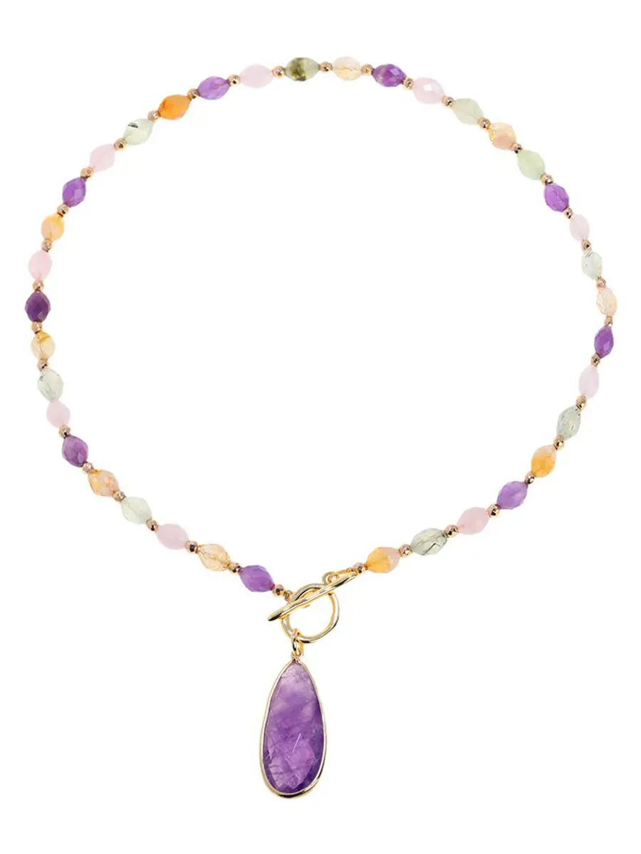 Колье из  микса камней