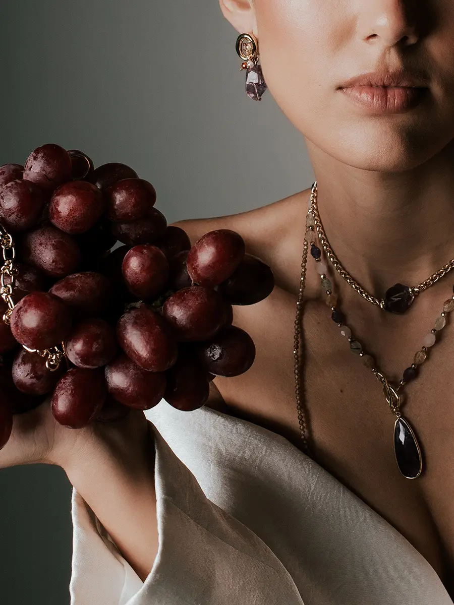 Колье из  микса камней