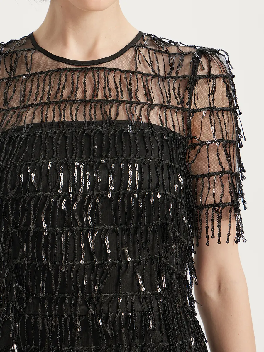 Платье с пайетками