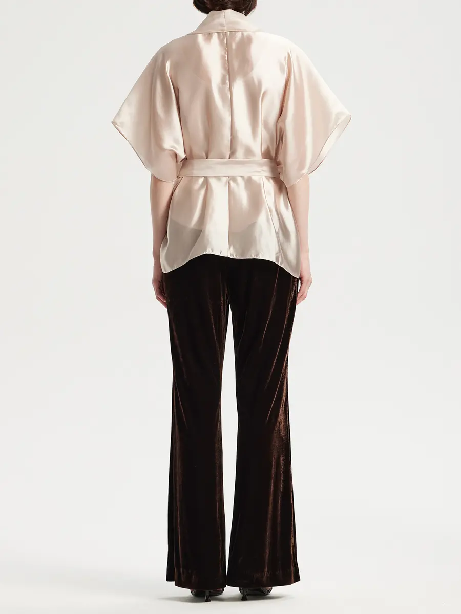 Блуза однотонная