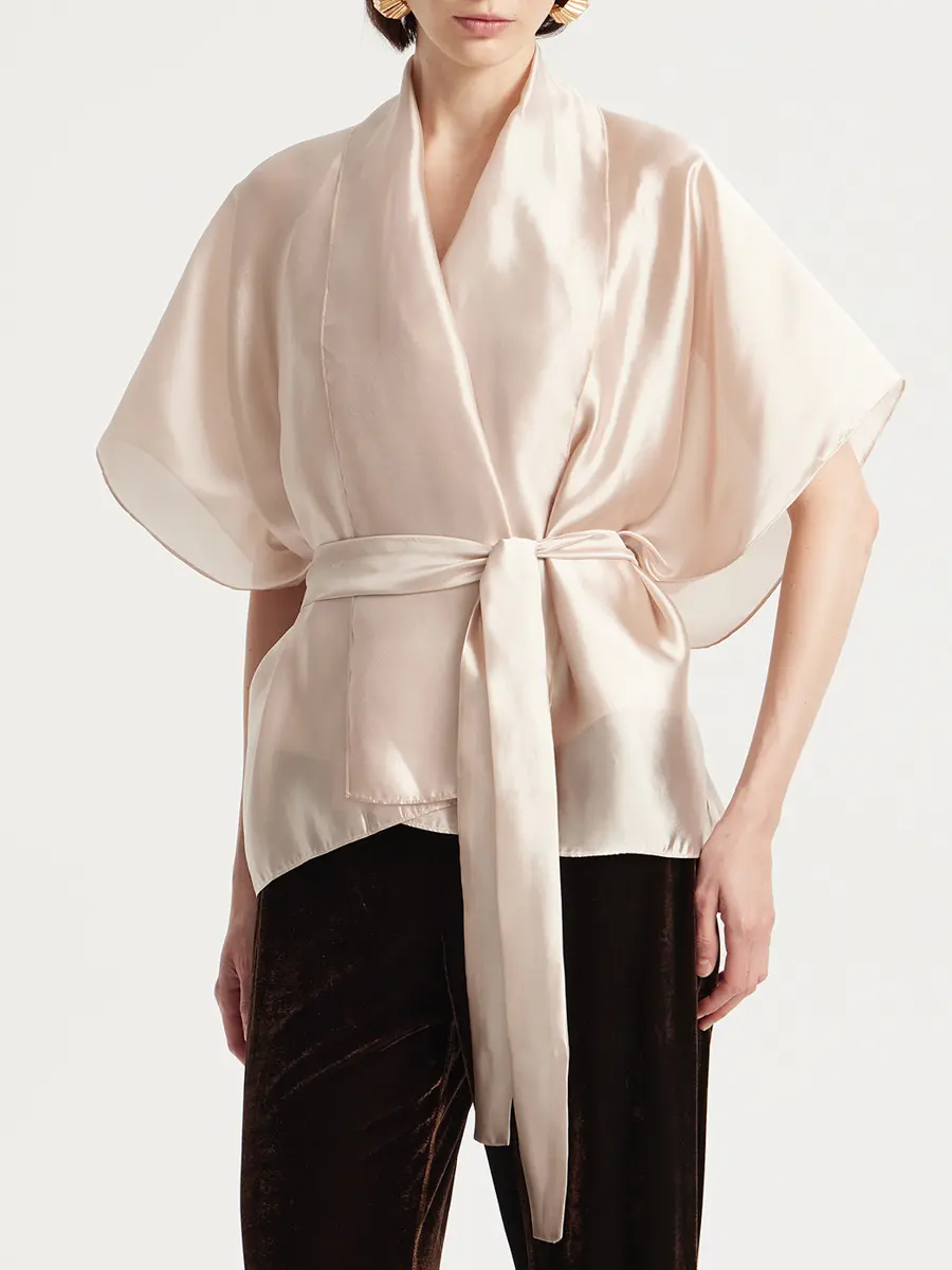 Блуза однотонная