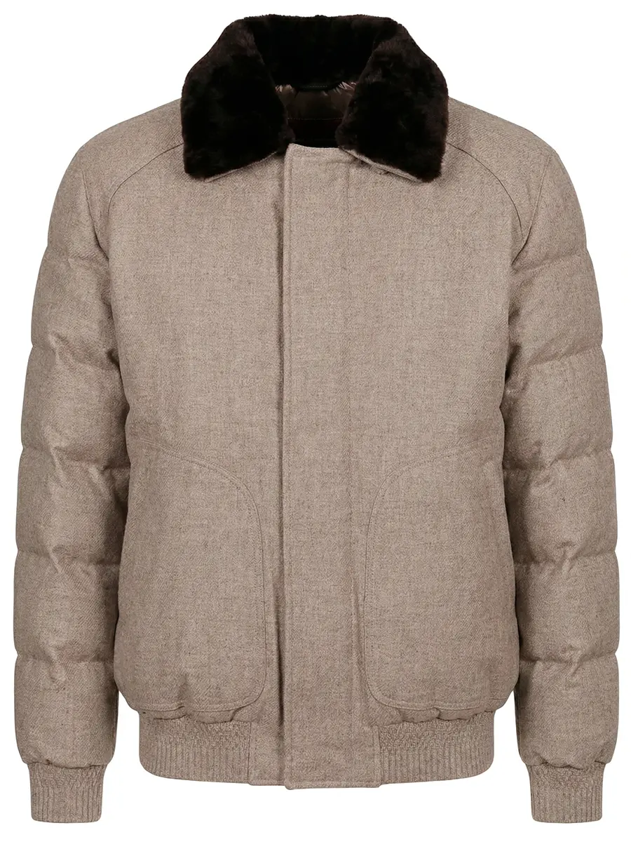 Пуховик шерстяной