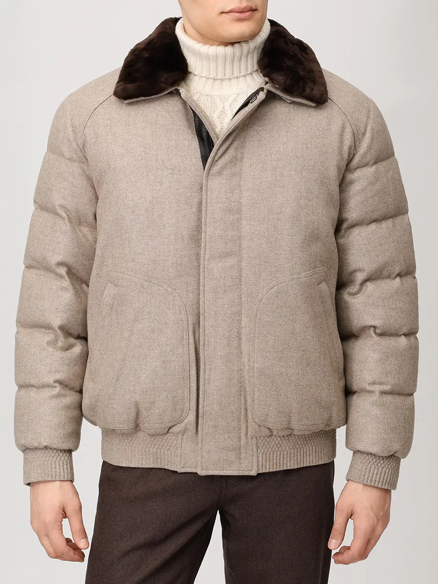 Пуховик шерстяной