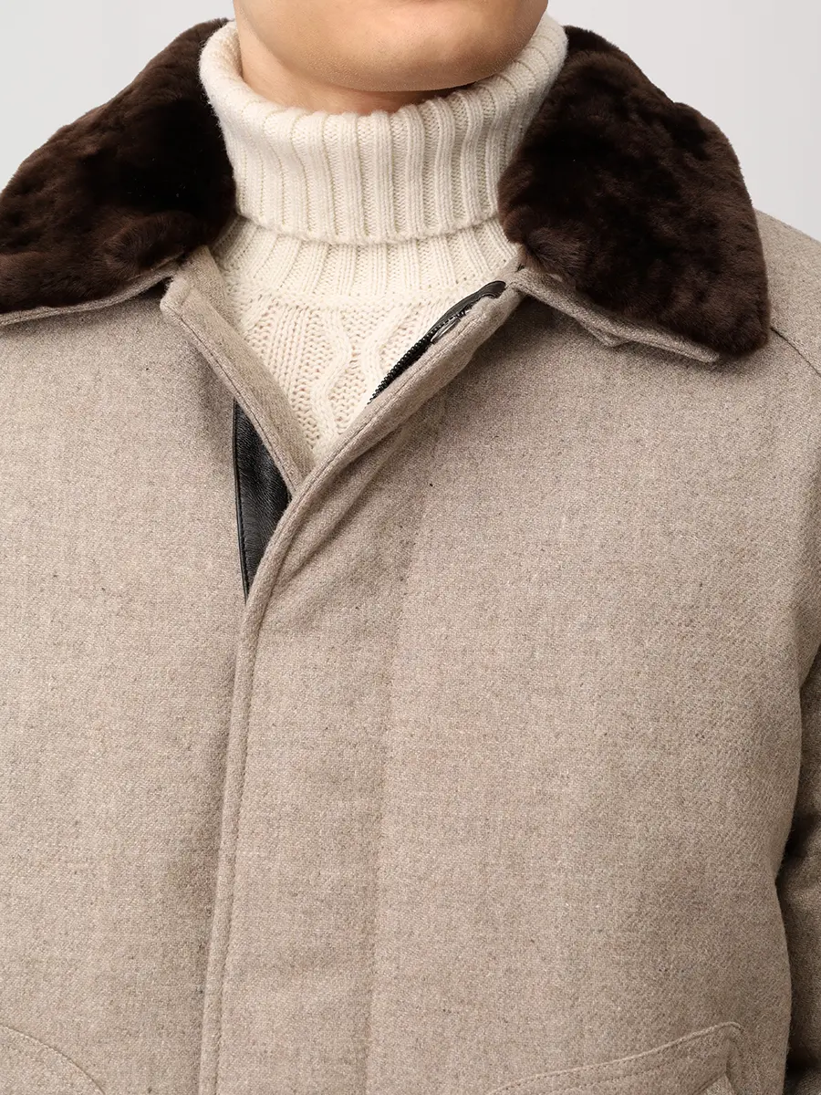 Пуховик шерстяной