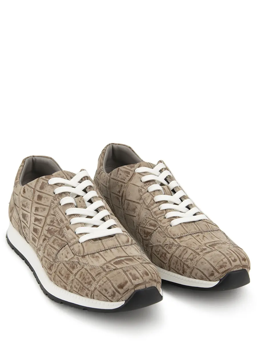 Кроссовки из кожи крокодила