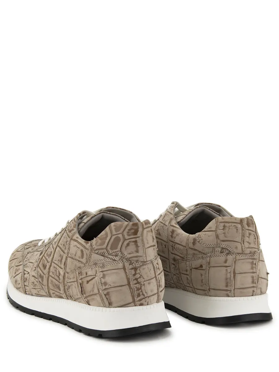 Кроссовки из кожи крокодила