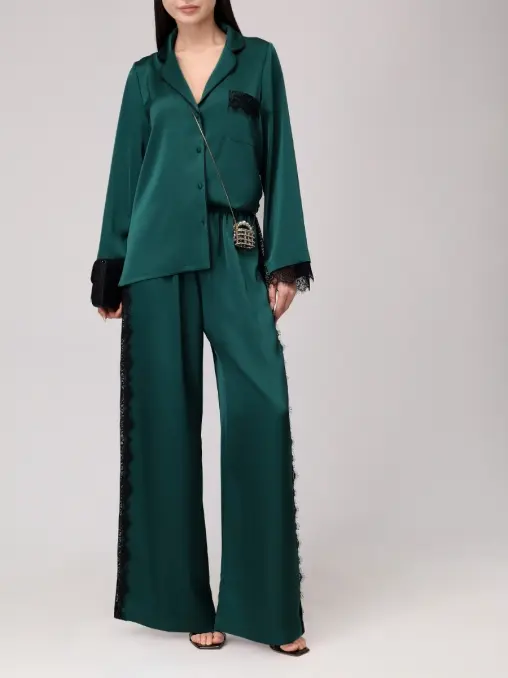 Костюм из шелка и вискозы YUKKA