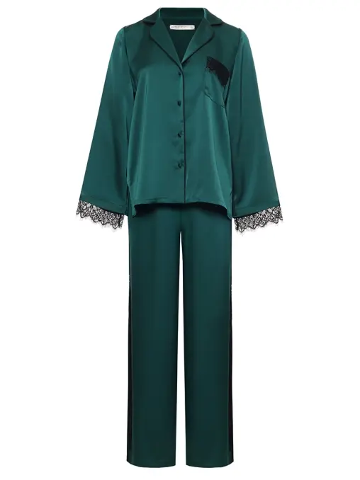 Костюм из шелка и вискозы YUKKA