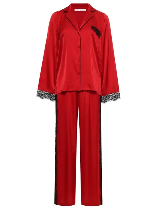 Костюм из шелка и вискозы YUKKA