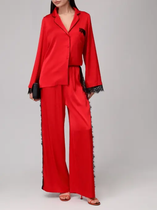 Костюм из шелка и вискозы YUKKA