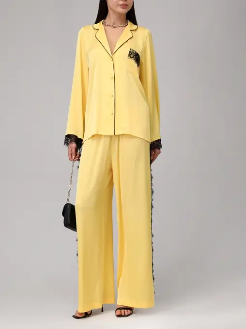 Костюм из шелка и вискозы YUKKA