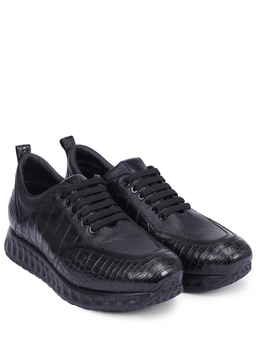 Кроссовки из кожи крокодила