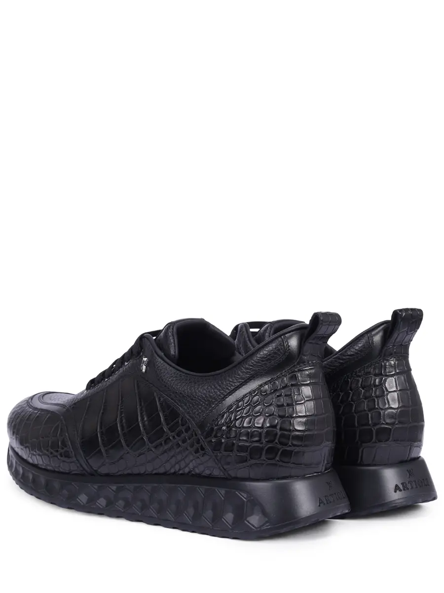 Кроссовки из кожи крокодила