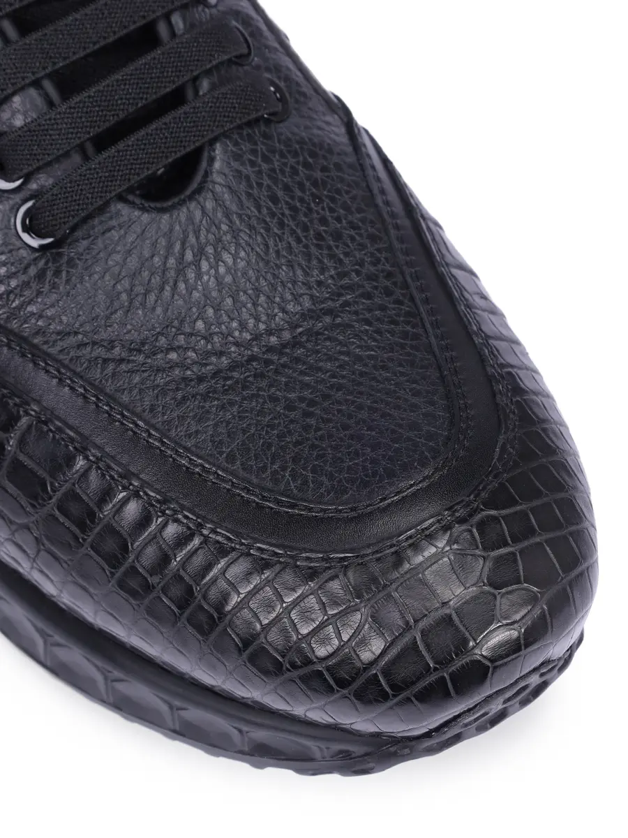 Кроссовки из кожи крокодила