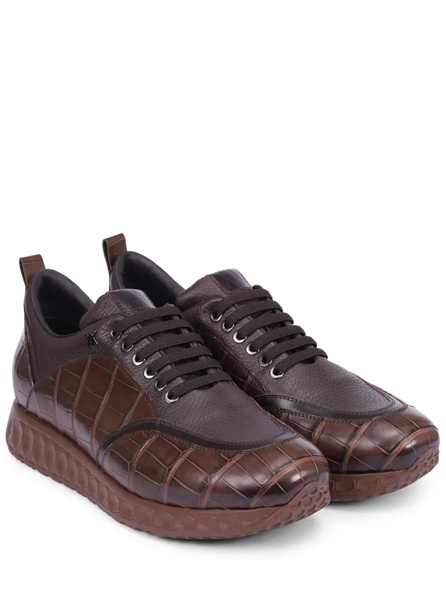 Кроссовки из кожи крокодила