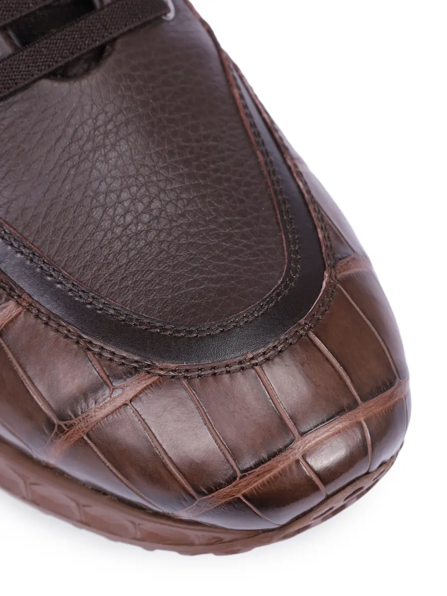 Кроссовки из кожи крокодила