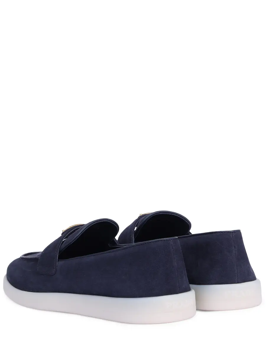 Лоферы замшевые