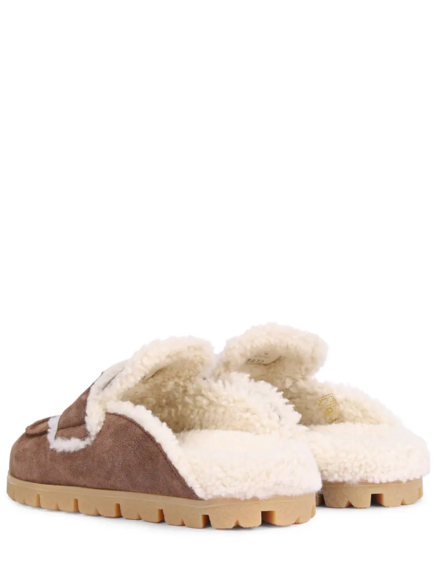 Мюли замшевые на меху