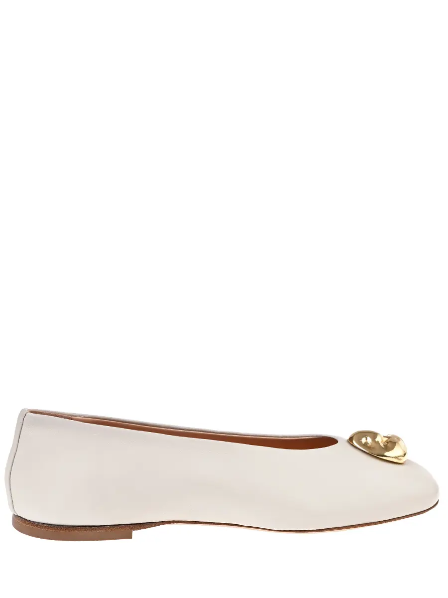 Балетки кожаные