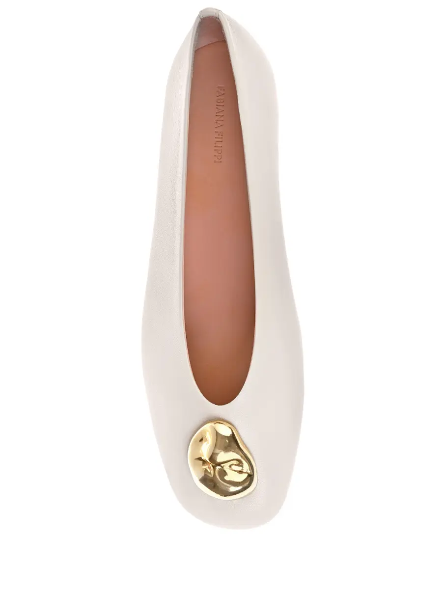 Балетки кожаные