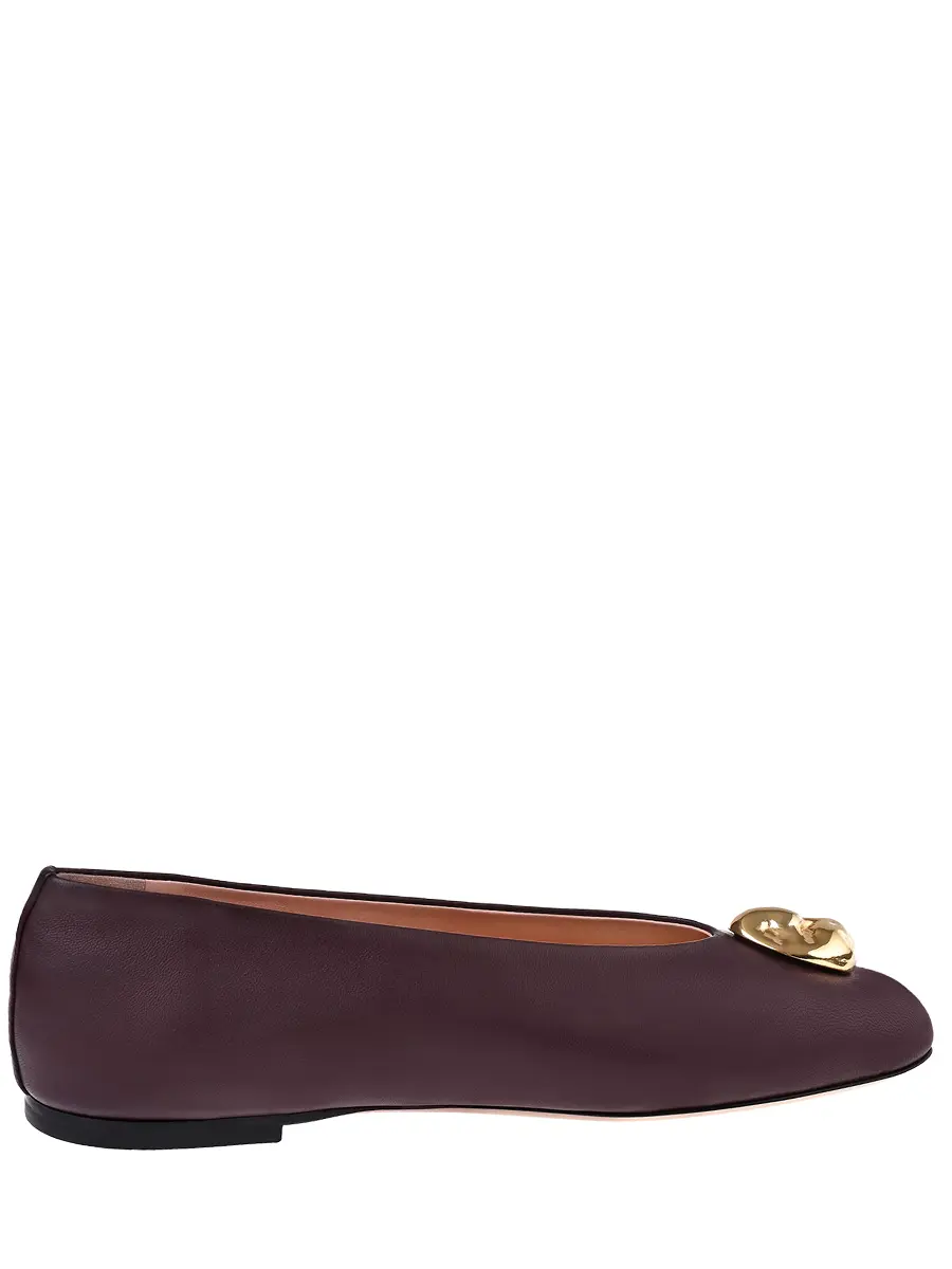 Балетки кожаные