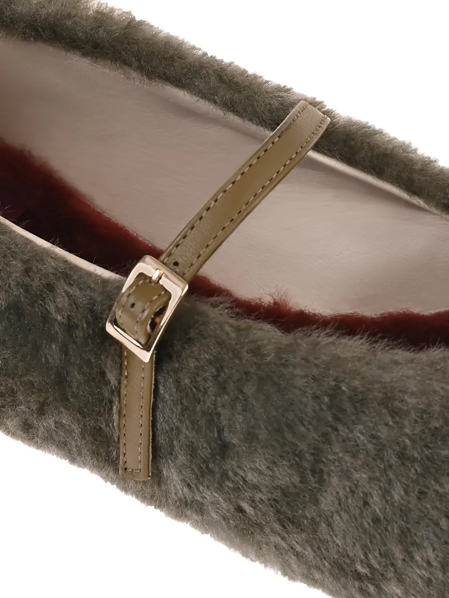 Балетки из меха