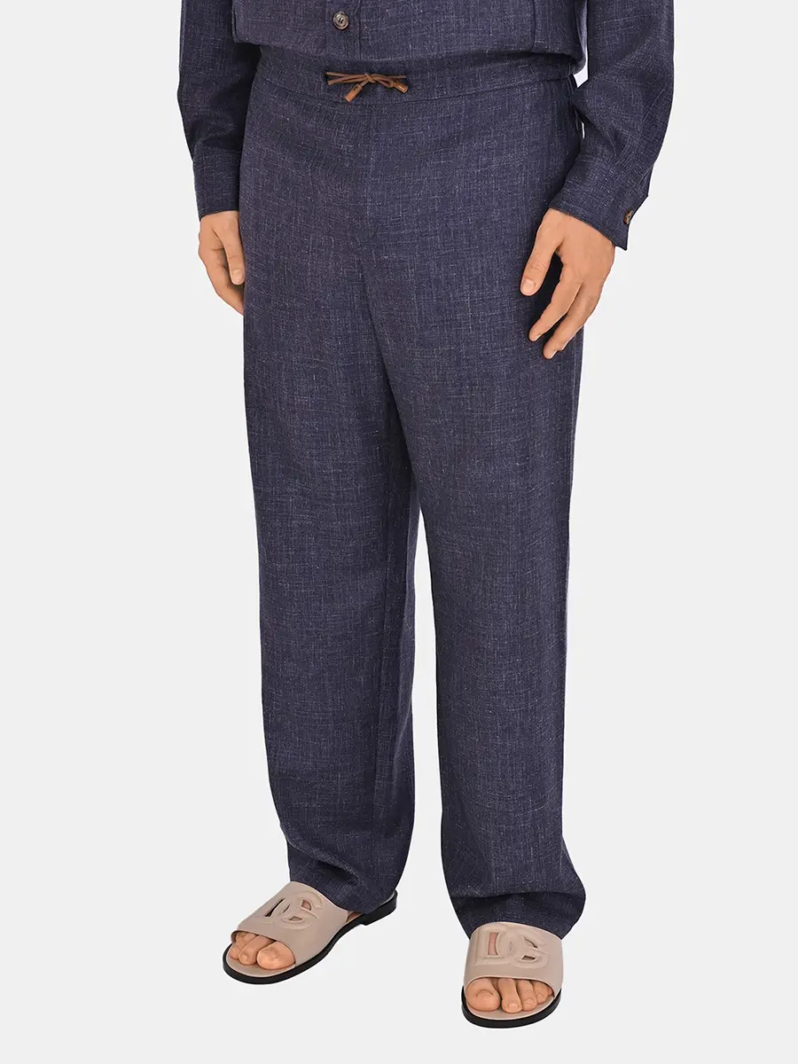 Брюки однотонные