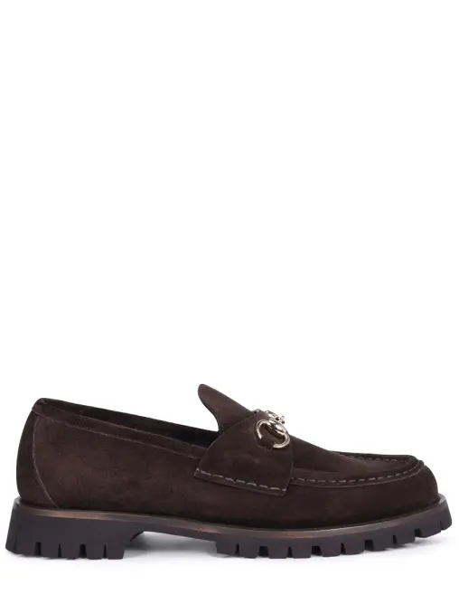 Лоферы замшевые Horsebit 1953 GUCCI