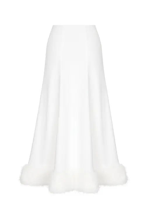 Юбка шелковая с мехом ST. ERME