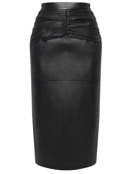 Юбка кожаная Vendоme midi WHITE LILY