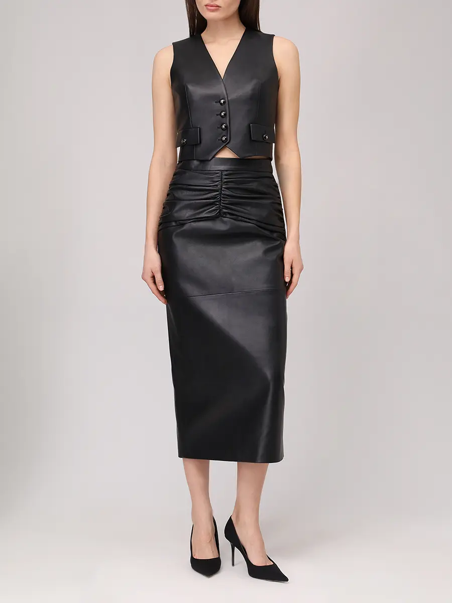 Жилет кожаный Noemie