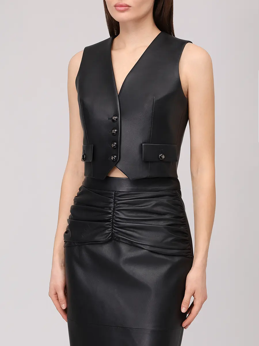 Жилет кожаный Noemie