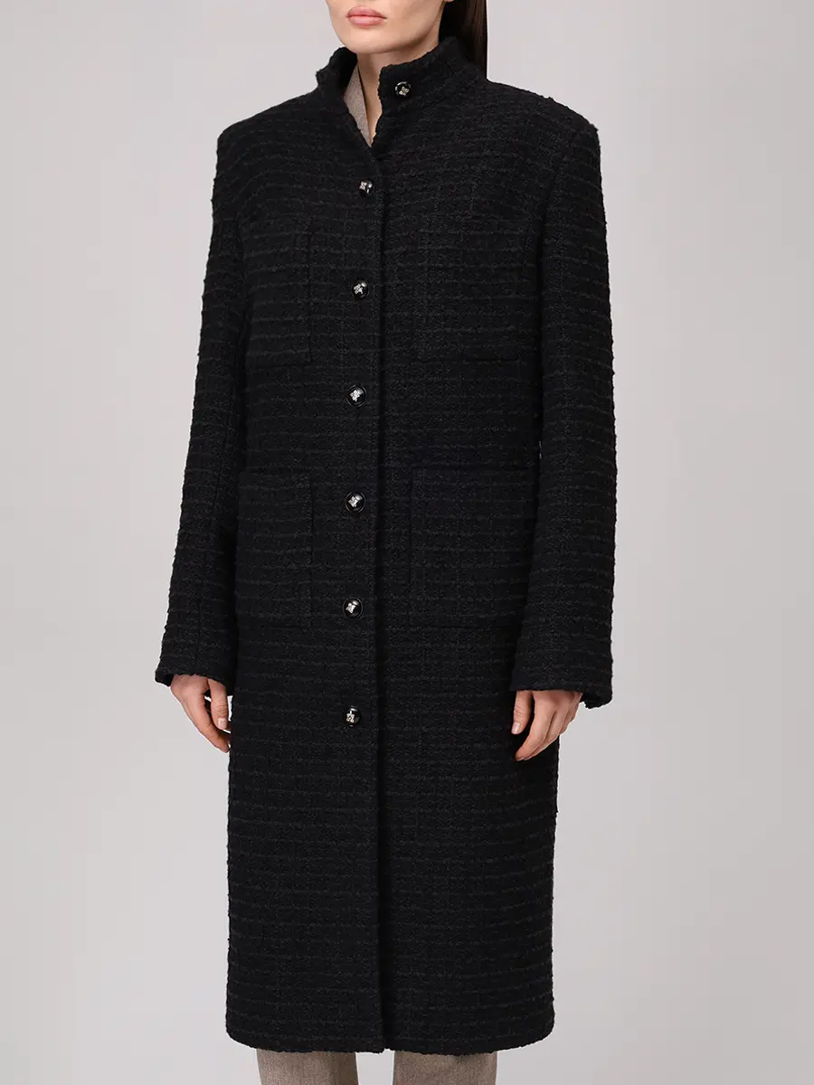 Пальто Noirine твидовое