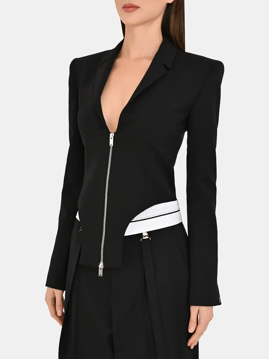 Жакет однотонный