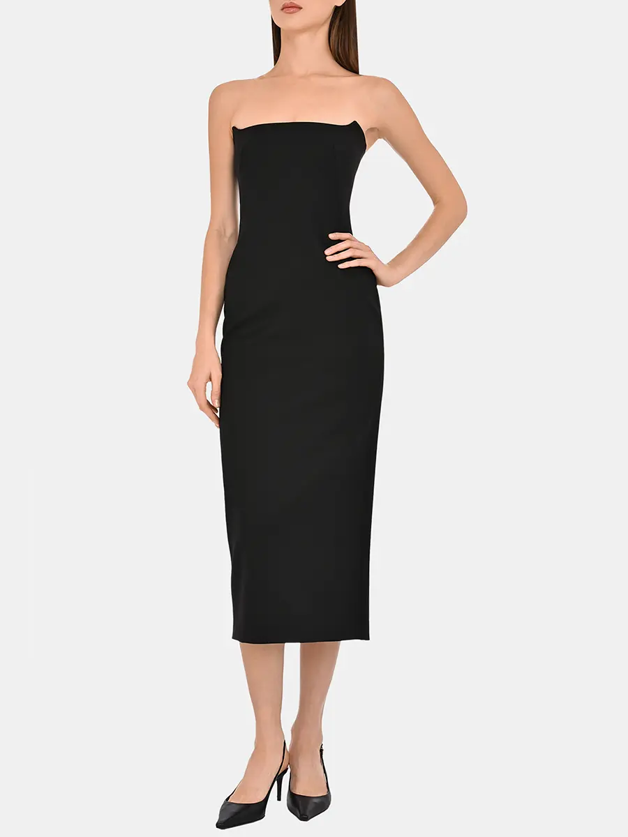 Платье однотонное