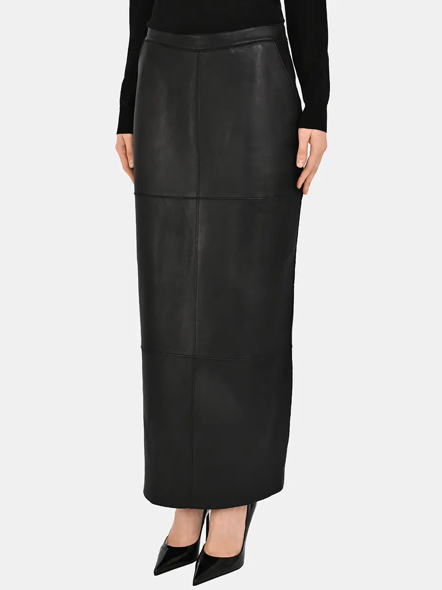 Юбка кожаная